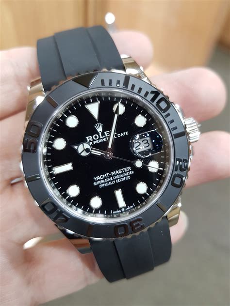 rolex yacht master 34mm black dial|rolex yacht master 42mm price.